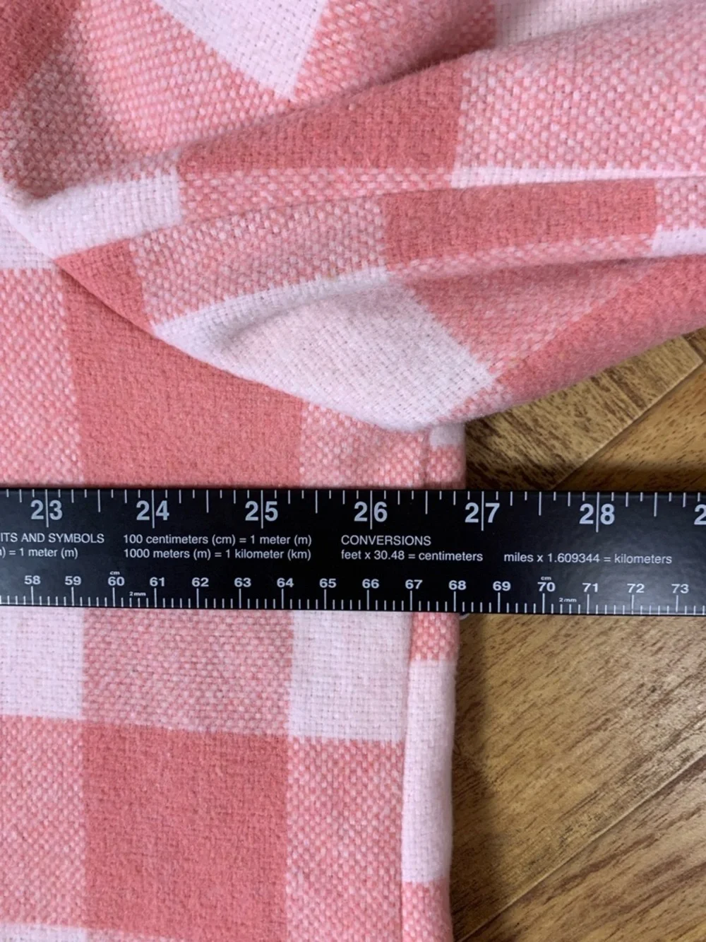 Draper James RSVP XXL Pink Gingham Plaid Coat Lined Button Front NWT